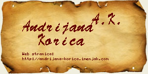 Andrijana Korica vizit kartica